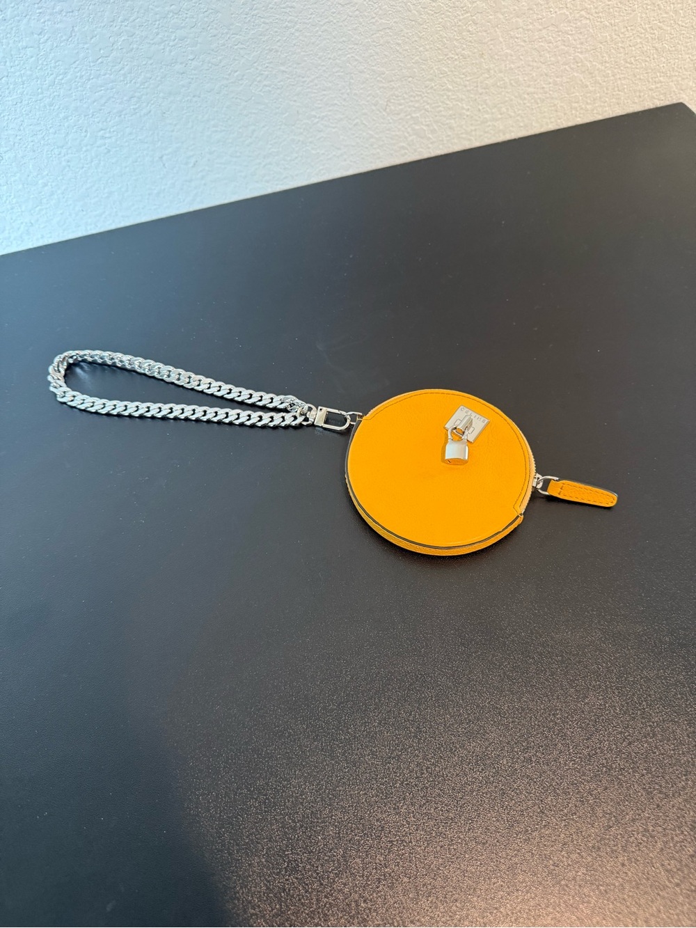 Celine Yellow Leather Round Coin Purse Gently used
